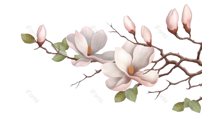 粉红色的花图片,白色背景元素,白色的花PNG,免抠素材